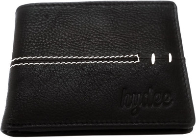 hydee Men Black Genuine Leather Wallet(3 Card Slots)