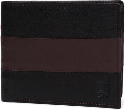 

U+N Men Brown, Black Genuine Leather Wallet(4 Card Slots)