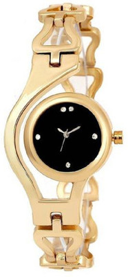 

Rage Enterprise Gold Stylish Black Dial Women Watch - For Girls