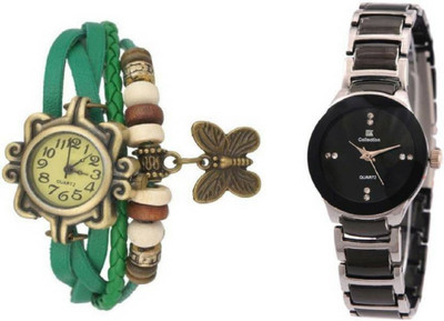 

Talgo New Arrival Festive Season Special TGIIKSMALLSLDORIGR Green Colour Round Dial Leather Dori Strap And IIK Small Dial Silver metal Strap (Cpmbo of 2) TGIIKSMALLSLDORIGR Watch - For Girls