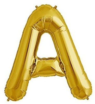 

Shop Online Solid Foil Balloon 30" Inch Letter "A to Z" Alphabets - Golden (Golden-A Shape) Balloon(Gold, Pack of 1)