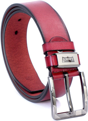 

Nigam Men Formal Red Genuine Leather Belt