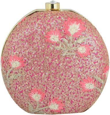 

Tooba Handicraft Party Gold Clutch