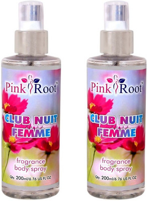 

Pink Root Club Nuit Femme Fragrance body Spray 200ml(Set of 2)