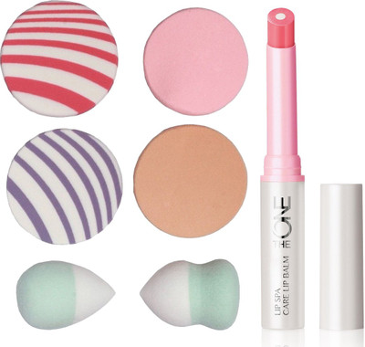 

Oriflame Sweden The ONE Lip Spa Care Lip Balm 1.7g ( Natural Pink - 31443 ) With Puff Sponge(Set of 7)