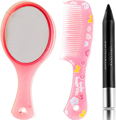 

Oriflame Sweden Pure Colour Kajal Black 0.8ml ( 30791 ) With Mirror & Comb Set(Set of 3)