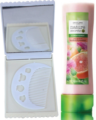 

Oriflame Sweden Nature Secrets Conditioner Anti-Dandruff with Burdock & Grapefruit 250ml (22695) With Comb & Mirror Set(Set of 3)