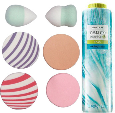 

Oriflame Sweden Nature Secrets Talc Cooling Breeze (400g) (25445) With Puff Sponge(Set of 7)