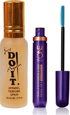 

Oriflame Sweden The ONE 5-in-1 Wonder Lash Waterproof Mascara 8ml ( Black - 33004 ) With Just Doit Parfume 30ml(Set of 2)