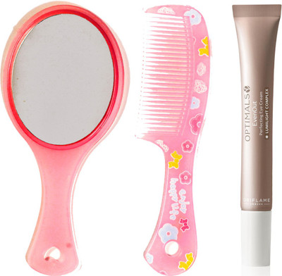 

Oriflame Sweden Optimals Even Out Brightening Eye Cream 15ml (33226) With Mirror Comb Set(Set of 3)