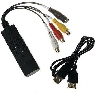 

VibeX ™ USB 2.0 Video & Audio Capture Card Adapter Composite RCA Input for TV DVD VHS RCA Audio Video Cable(Compatible with Computer, TV, HDTV, Dim Gray)