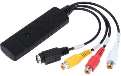

VibeX ® DVD DVR USB 2.0 Capture Video Adapter Converter Cable With Audio RCA Audio Video Cable(Compatible with Computer, TV, HDTV, Jet Black)