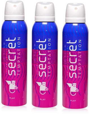 

Secret Temptation Play Deodorant Spray Pack of 3 Combo (150ML each) Deodorant Spray - For Women(450 ml, Pack of 3)
