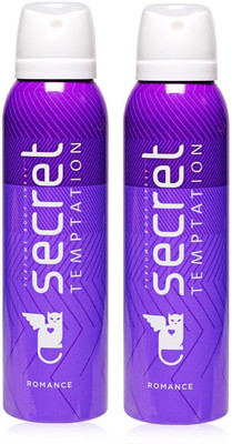 

Secret Temptation Romance Deodorant Spray Pack of 2 Combo (150ML each) Deodorant Spray - For Women(300 ml, Pack of 2)