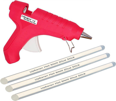 

Upkaran Standard Size Hot Melt Glue Sticks 3 and 40W Glue Gun Combo Standard Temperature Corded Glue Gun(11 mm)