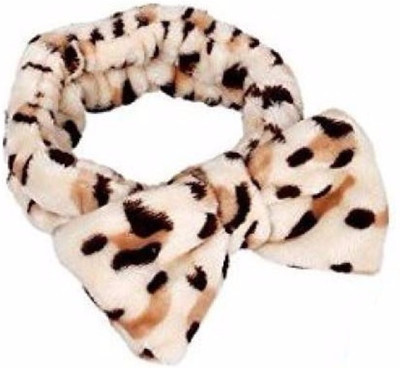 

MK Big Bow Dot Soft Wrap Headband For Bath Spa Hair Band(Multicolor)
