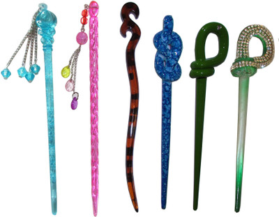 

Mehaka combo of juda sticks Bun Stick(Multicolor)