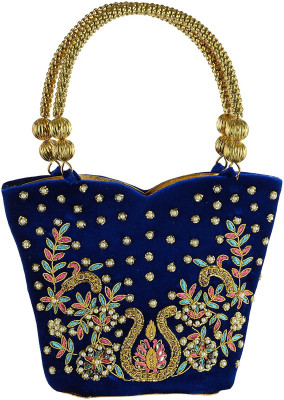 

Tooba Handicraft Hand-held Bag(Blue)