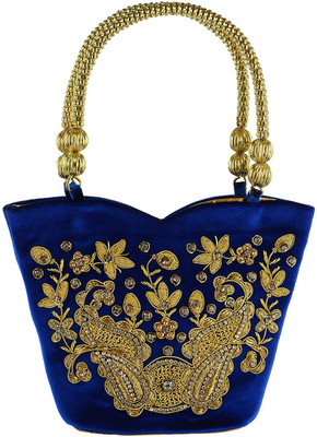 

Tooba Handicraft Hand-held Bag(Blue)