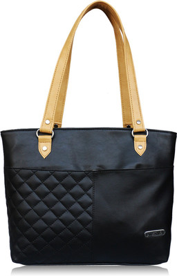 Aisna Shoulder Bag(Black, Beige), Beige;black