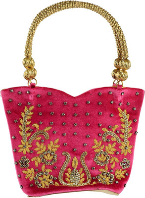 

Tooba Handicraft Hand-held Bag(Pink)