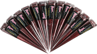 

Shama Maroon Sparking Glitter Gel Cone For Body Art (Set of 12 Pieces)(460 g)