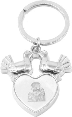 

Faynci Shirdiwale Saibaba with LoveBite Bird Key Chain Valuble gift for Friends/Spouse/Partner Key Chain