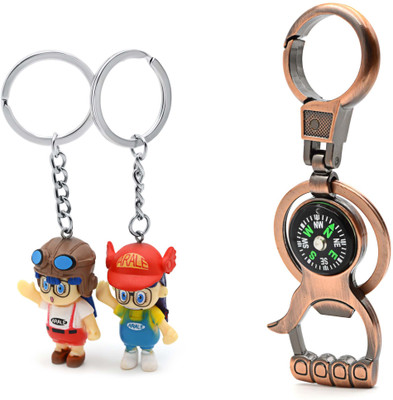 

Three Shades Thumb Opener Key Chain for Party Lovers & College Couple Keychain Combo for Girls & Boys Key Chain