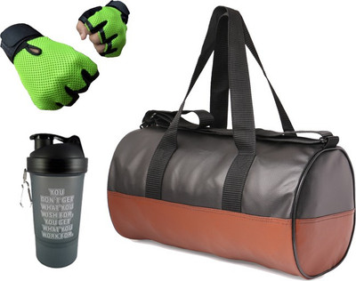 

Hyper Adam AN-326 Heritage Look Gym Bag, Protein Shaker And Gym Glove With Wrist Support Combo Gym & Fitness Kit