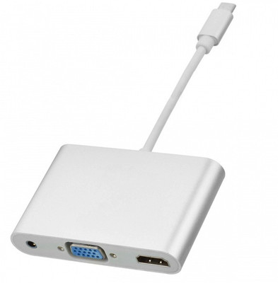 

Axcess USB-C 3.1 Type C to HDMI Digital AV & VGA & 3.5mm Audio Adapter Lan Adapter(1000 Mbps)