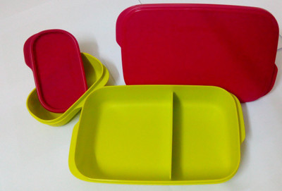 

Tupperware My Lunch 2 Containers Lunch Box(590 ml), Green
