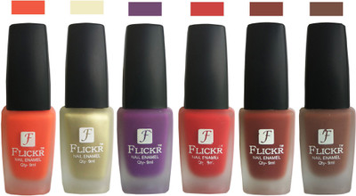 

Flickr VELVET MATTE NAIL POLISH Orange,Golden,Purple,Red,Nude,Brown(Pack of 6)