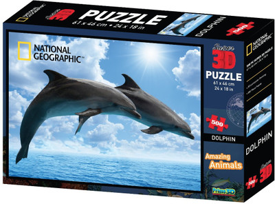 

Prime 3D National Geographic Dolphins Super 3D Puzzle(500 Pieces)