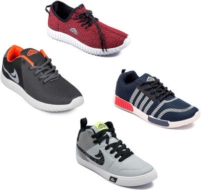 

Asian Asian men's casual shoes with sports shoes combo pack of 4 For Men(Multicolor