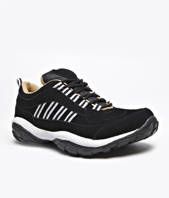 

BAAJ Bj203 Suede Sports Running Shoes For Men(Black, Black::white
