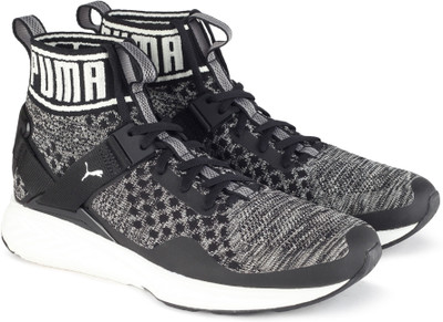 

Puma IGNITE evoKNIT Running Shoes For Men(Black, Grey, Puma black-quiet shade-puma white