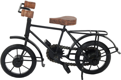 

Shalibhadra Home Decor Black Handmade Iron cycle Home Decor gift Decoration Miniature Of Metal Cycle / Bicycle Home And Office Decor Showpiece Decorative Showpiece - 29 cm(Iron, Black)