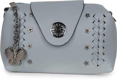 

Butterflies Women Casual Grey PU Sling Bag