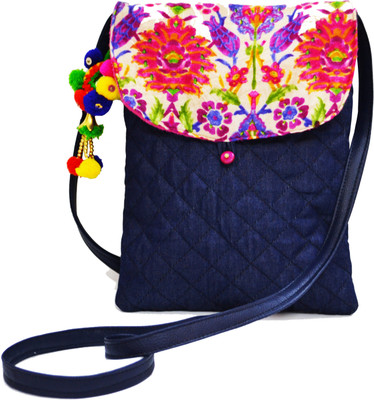 

meSleep Girls Casual Blue Denim Sling Bag