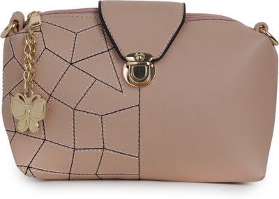 

Butterflies Women Casual Beige PU Sling Bag
