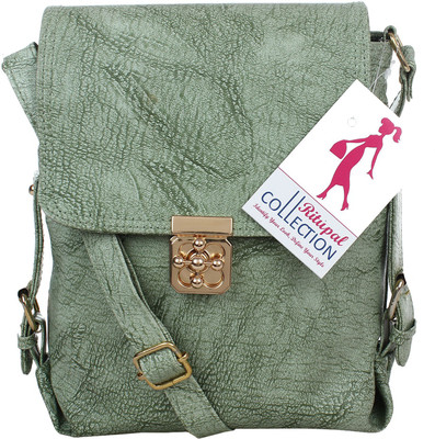 

Ritupal Collection Women Casual Green PU Sling Bag