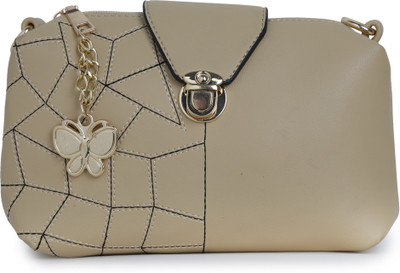 

Butterflies Women Casual Khaki PU Sling Bag