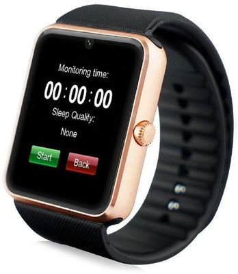 

TECHNO FROST GT 08 Smart Watch Gold Black Smartwatch(Black Strap Regular)