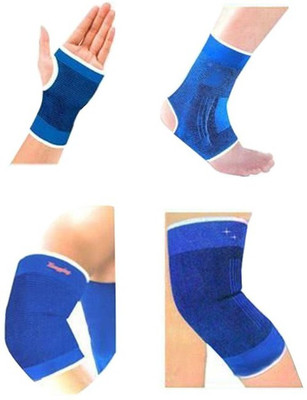 

arz Combo pack of Palm-Ankle-Knee-Elbow Support - 8Pc Pack Palm, Elbow & Ankle Support(Blue, Royal blue