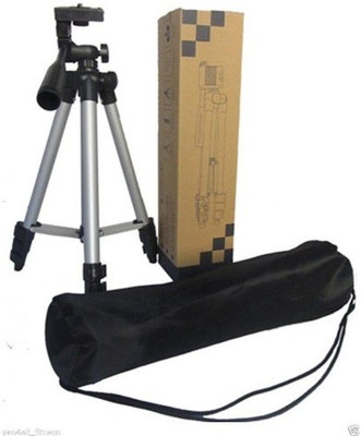 

VibeX ™ Professional 50'' Camera Tripod Stand Holder with Tripod Bag Adjustable,Retractable Aluminum Tripod Tripod Kit(Metallic Silver, Supports Up to 1500 g)