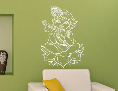 

Wall Guru  Home Décor wall Sticker(Pack of 1, White