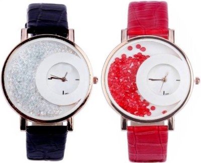 PEPPER STYLE Black Mxre And Red Mxre Wrist Analog Watch Girls Or Womens STYLE 052 Watch  - For Women   Watches  (PEPPER STYLE)