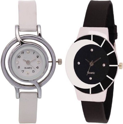 Ismart miss perfect White 188 and Black 324 combo girls watches Watch  - For Girls   Watches  (Ismart)