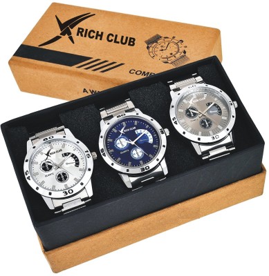 Rich Club Gentlemen's Combo Of 3 Metal Watch  - For Men   Watches  (Rich Club)
