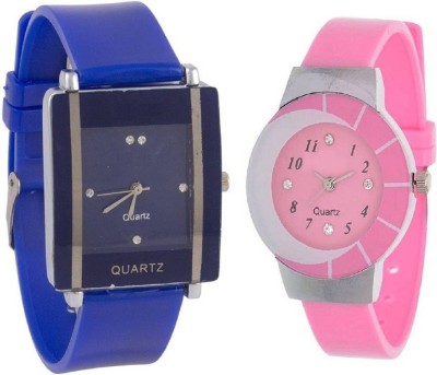 Ismart Pink Print 324 and Blue kawa combo watches for girls Watch  - For Women   Watches  (Ismart)